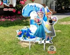 ディズニー「アナと雪の女王」誕生日テーマ クリエイティブデジタル　３歳　装飾