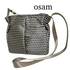 美品♪osam オサム ショルダーバッグ チェック ポシェット ジャガード織