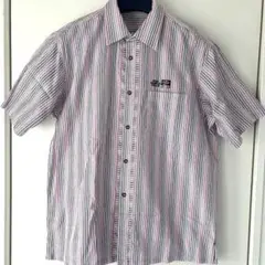 ☆美品☆ パジェロ ストライプ カジュアルシャツ PAGELO（LL）