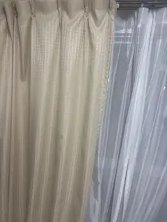ベージュ チェック柄 レースセット