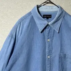 古着 00s オールドユニクロ シャンブレーシャツ OLD UNIQLO 紺タグ
