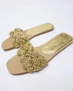 最終値下 残り一足 新品 送料込 ZARA レディース サンダル 24.6cm