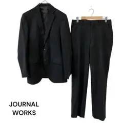 JOURNAL WORKS ビジネススーツ ブラック メンズ ストライプ セット