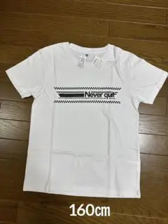 新品　半袖Tシャツ　白色　シンプル 胸ロゴ有　160㎝