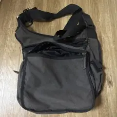 ダークグレー キャンバス ショルダーバッグ