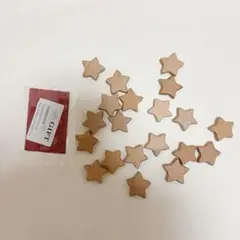 新商品❣️ 木製ビーズ 星 ミニスター 20個 通し穴 ブナ 木 ナチュラル