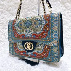 トルコ刺繍バッグ チェーンバッグ 伝統工芸 トルコ製 斜めがけ ターンロック