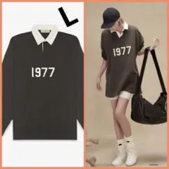 ★Essentials 1977 rugby ラグビーシャツ オフブラックL