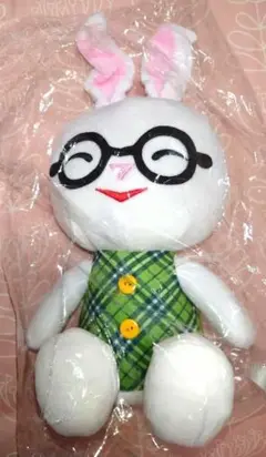 【めがねうさぎ】BIGぬいぐるみ【圧縮なし！】