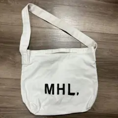 MHL. ホワイトキャンバストートバッグ