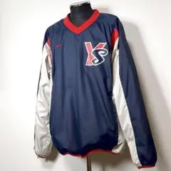 ヤクルトスワローズ ナイキ 旧ロゴ プルオーバー ナイロンジャケット XL NIKE - ヤクルトスワローズ ナイキ 旧ロゴ プルオーバー