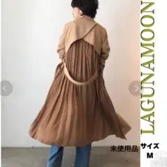 LAGUNAMOON バックタックエアリープリーツトレンチコート M-L