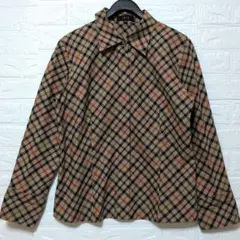 美品】DAKS ダックス ハウスチェック柄 長袖シャツ ブラウス 42