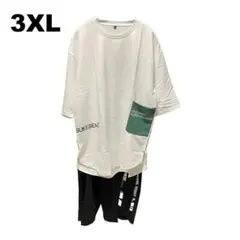 3XL メンズ セットアップ Tシャツ＆ハーフパンツ ビッグサイズ ゆったり◎