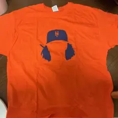 オレンジ XL Tシャツ アメリカのメッツの試合でもらいました。