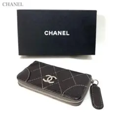 CHANEL シャネル キャビアスキン ワイルドステッチ ジッピーウォレット財布