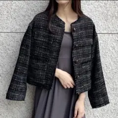 cocodeal ベロアツイードショートジャケット Sサイズ
