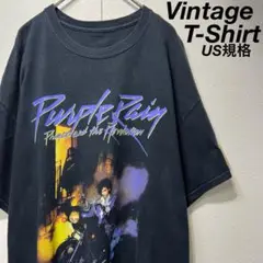 【希少】Vintage Design T-Shirt Purple Rain 黒