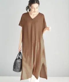 新品ロペピクニック 【emur】 シアーＶネックチュニックワンピース