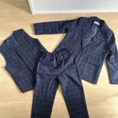 FENGCHENGJIZE チェック柄スーツ3点セット 160cm