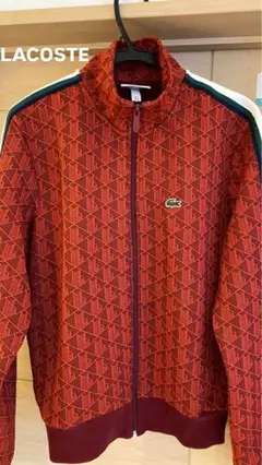 【希少大人気 】ラコステLACOSTEモノグラムジャガードトラックジャケット赤