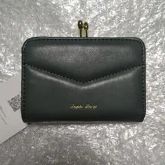 新品未使用 がま口 財布 合皮 グリーン系統 コインケース カードケース