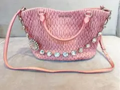 ★ミュウミュウ ナッパクリスタル 2way ショルダーバッグ