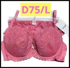 新品 トリンプ ブラ＆ショーツ上下セット D75/L レース ピンク 上品可愛い