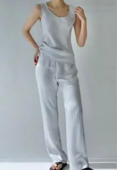 NOBLE MIZU satin セットアップ グレー