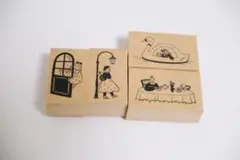 スタンプマルシェ　マールちゃん　はんこ　4点セット