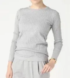 Deuxieme Classe コットンカシミヤ リブニット 2.8万