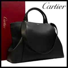✨カルティエ Cドゥカルティエ 2way ハンドバッグ レザー ブラック✨