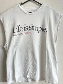 ノースリーブ Tシャツ ホワイト　古着