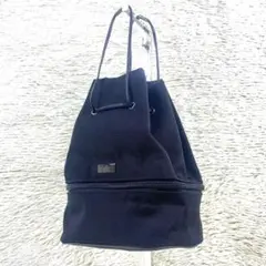 【美品✨】グッチ ナイロン ポーチ 黒 巾着型 巾着袋