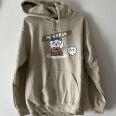 ちいかわ PLAYFUL イラスト ハチワレベージュ パーカー Sサイズ 美品
