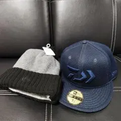 本日限定値下げ!ダイワ NEW ERA キャップ ネイビー コラボ ニット新品