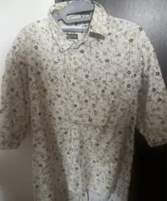 【美品】グリーンレーベルリラクシング　花柄　シャツ　M