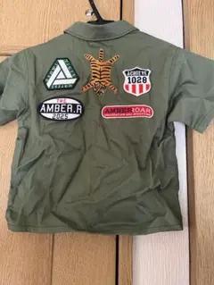 刺繍ワッペンミリタリーシャツ(AMBERROAR)90センチ