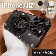 iPhone15PRO ケース magsafe対応 カメラレンズ保護 ブラック