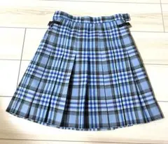 pom ponette スカート ネクタイ付 ブルーチェック 150cm 子供服