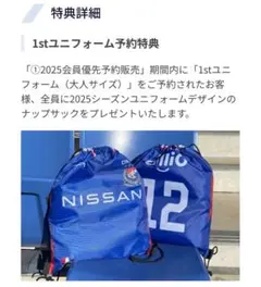 【横浜Fマリノス 非売品 限定品 ナップサック 巾着】