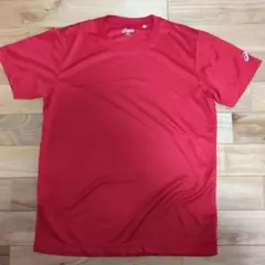 【超美品】asicsアシックス　メンズ半袖　Tシャツ L　赤