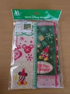【☆未使用品☆】東京ディズニーリゾート40周年クリスマス ミニタオル2枚セット