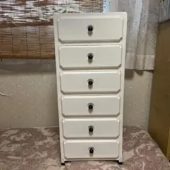 コンテンポラリー　6段ローリングストレージキャビネット