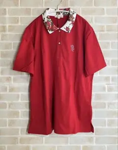 新品未使用 Lake Alster 花柄 半袖 カットソー ポロシャツ M〜L