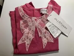 JILL STUART ピンク Tシャツ 80 レース　リボン　ジルスチュアート