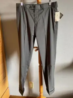 【新品タグ付】GREEN LABEL RELAXINGスリム夏スラックスグレー