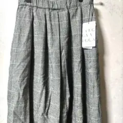 グレンチェック柄 タックスカート YECCA VECCA SIZE FREE