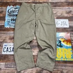 874 90sUSA Dickies ワークパンツ　タロンジップ　40×30