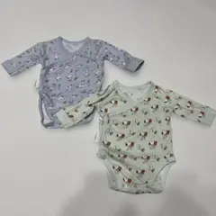 UNIQLO スヌーピー　長袖ボディスーツ2枚セット